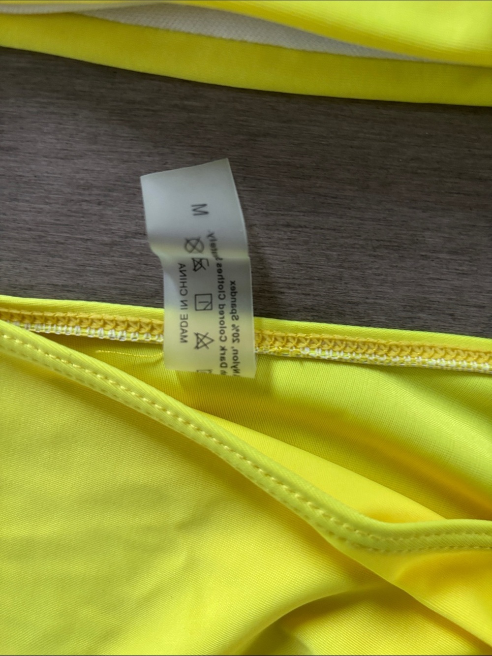 Bright Yellow 3 Piece Bikini Set Size Medium Swimwear Cover Up - Picture 7 of 11